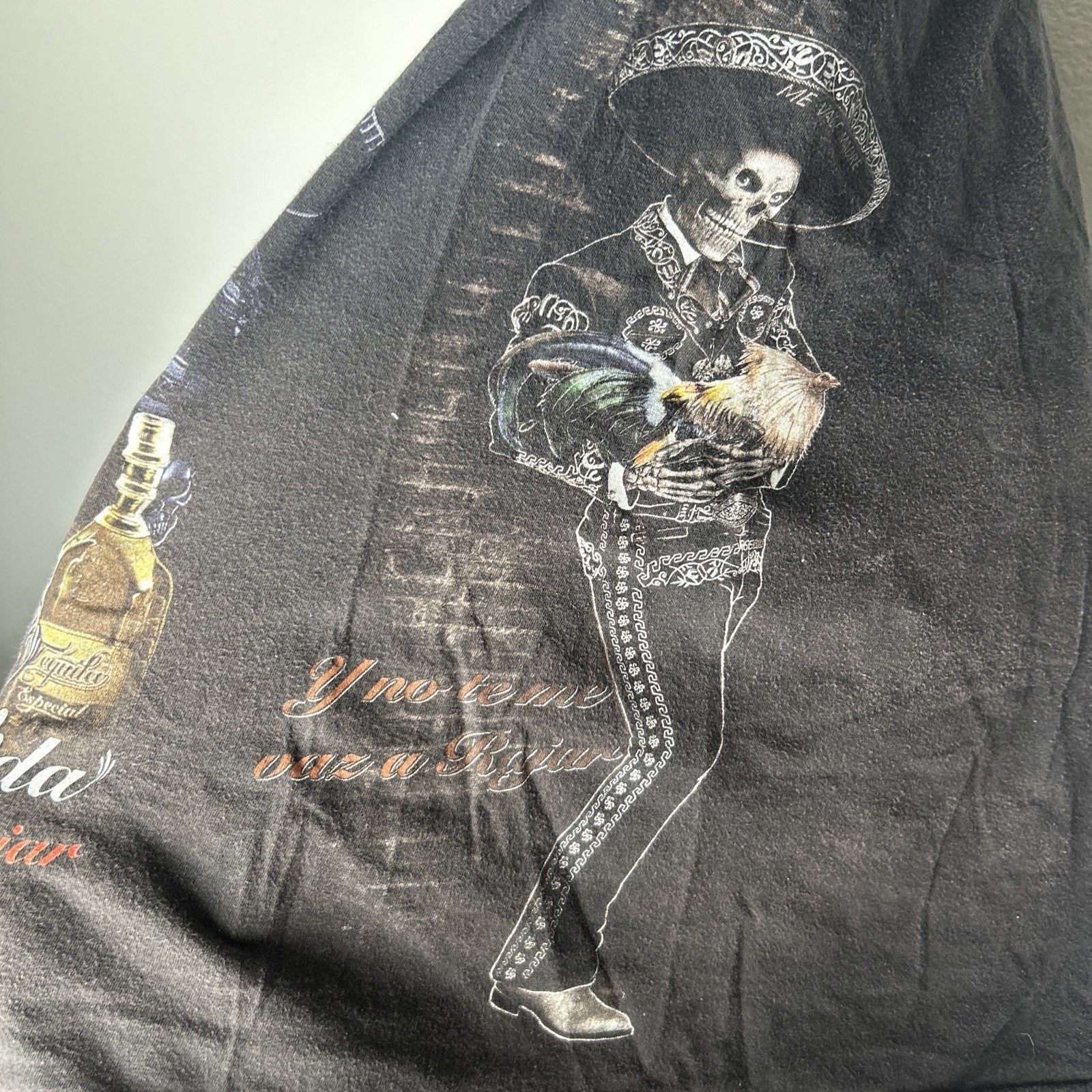 Vintage Mariachi Skeleton Rooster Chicano Short Sleeve T-Shirt Small Size US S / EU 44-46 / 1 - 7 Thumbnail