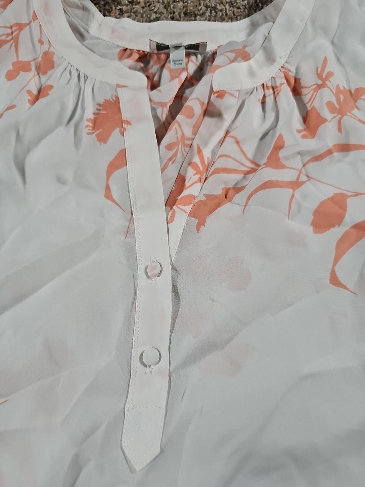 Jones New York Jore Joie Blouse L White Floral Size L / US 10 / IT 46 - 2 Thumbnail