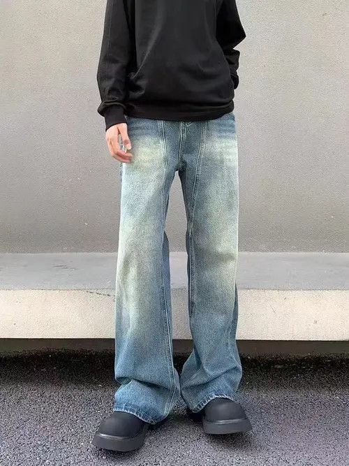 Japanese Brand × Jean Vintage vibe style washed and aged blue micro jeans Size US 33 - 1 Thumbnail