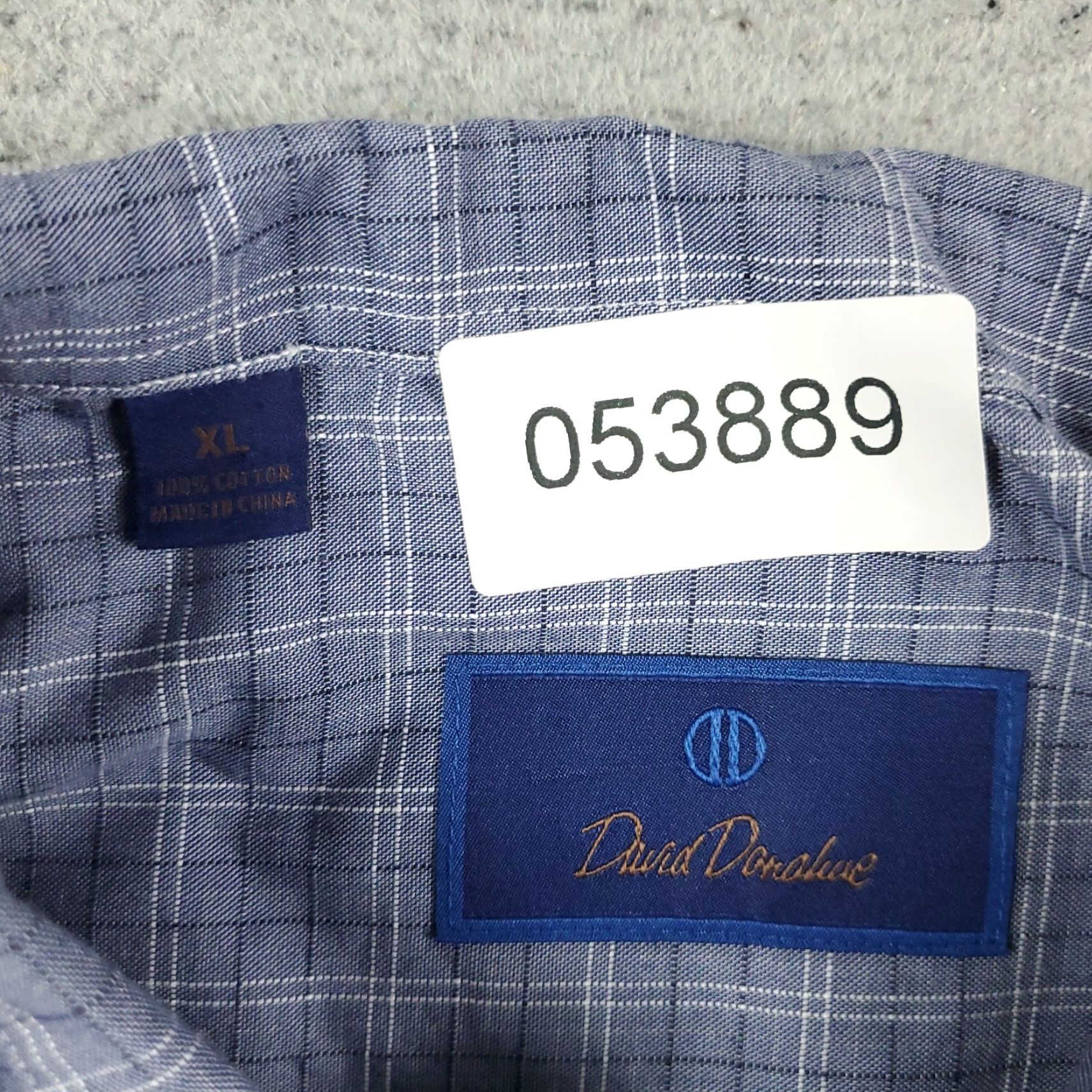 David Donahue David Donahue Shirt Mens XL Blue Plaid Casual Button Up Long Sleeve Size US XL / EU 56 / 4 - 6 Thumbnail