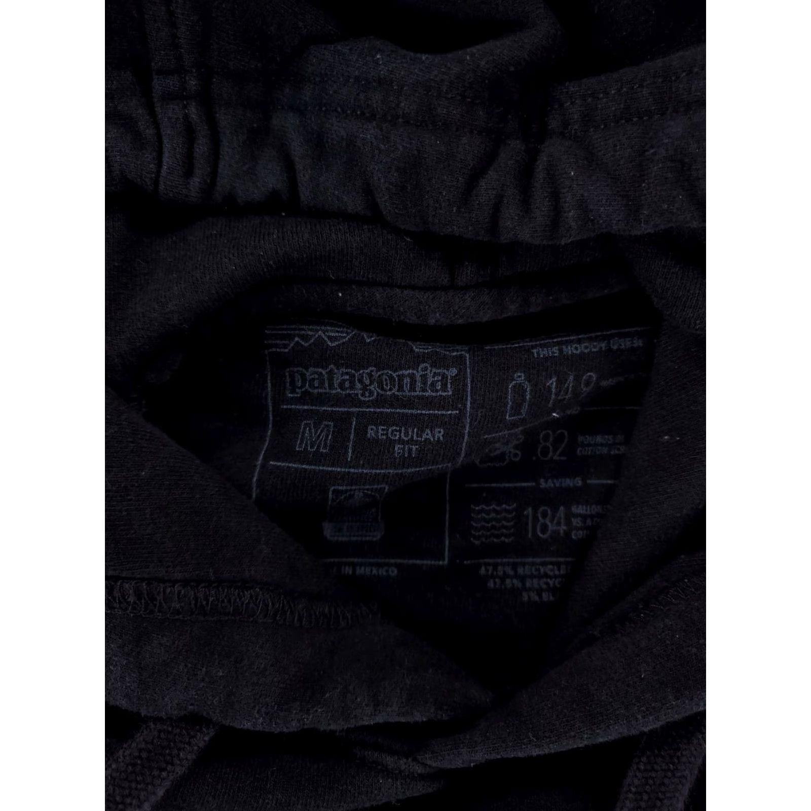 Patagonia Patagonia Hoodie Regular Fit Spellout Black Kangaroo Drawstring Mens M Size US M / EU 48-50 / 2 - 3 Thumbnail