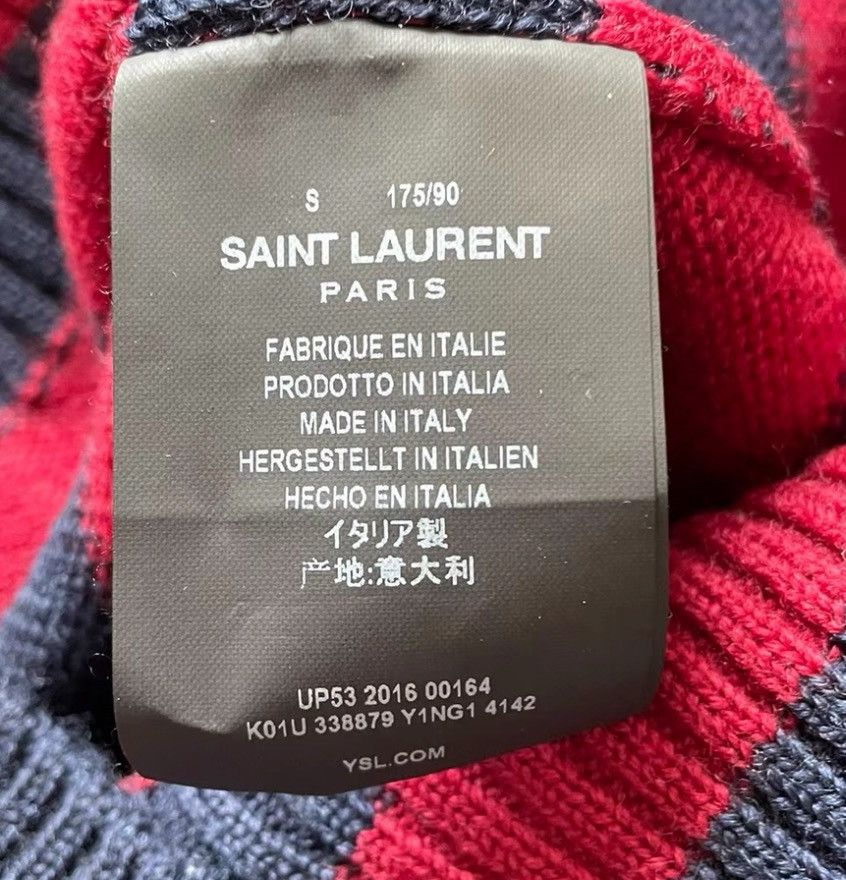 Saint Laurent Paris Saint Laurent Paris Striped Crewneck Size US S / EU 44-46 / 1 - 5 Thumbnail