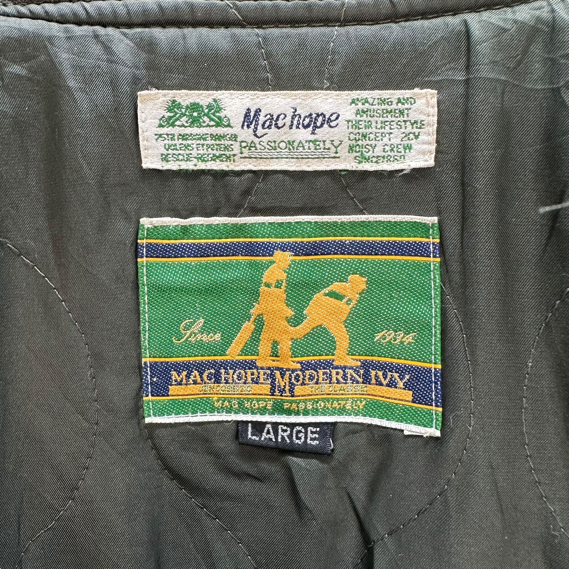 Vintage US MAC HOPE Big Logo Leather Wool Stadium Jacket #A11-0265 Size US L / EU 52-54 / 3 - 10 Thumbnail