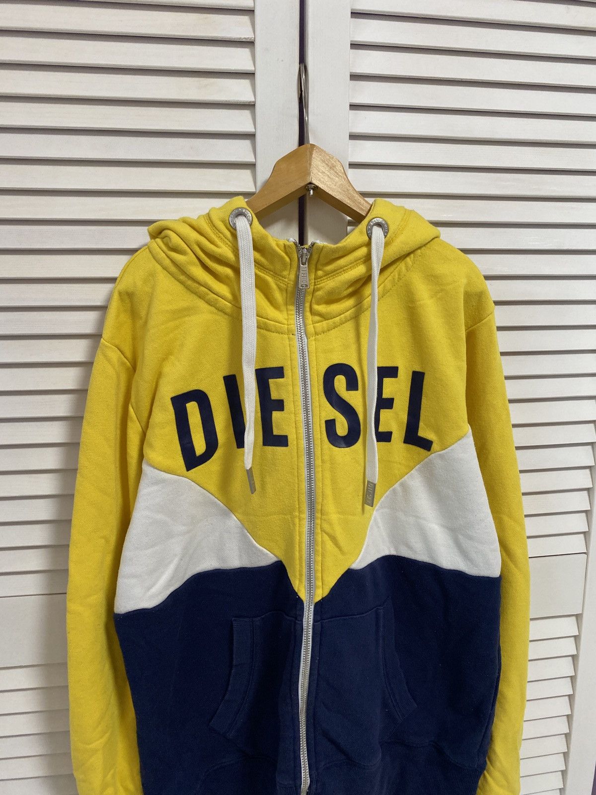 Diesel × Vintage Vintage Zip Up Hoodie Diesel Big Logo Size US XL / EU 56 / 4 - 2 Thumbnail