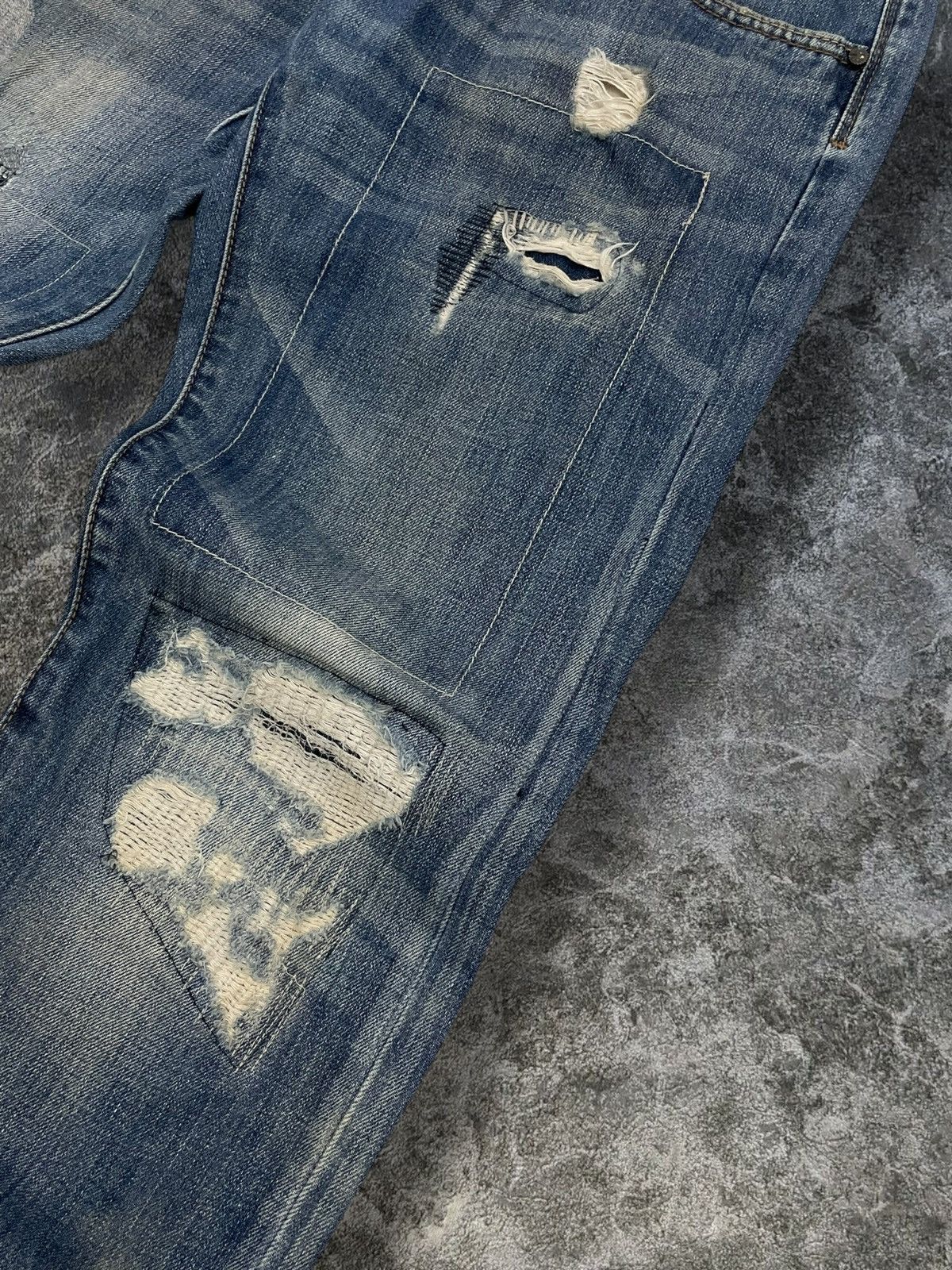 Japanese Brand Vintage Designer Samuel & Kevin Distressed Rockstar Denim Size US 31 - 7 Thumbnail