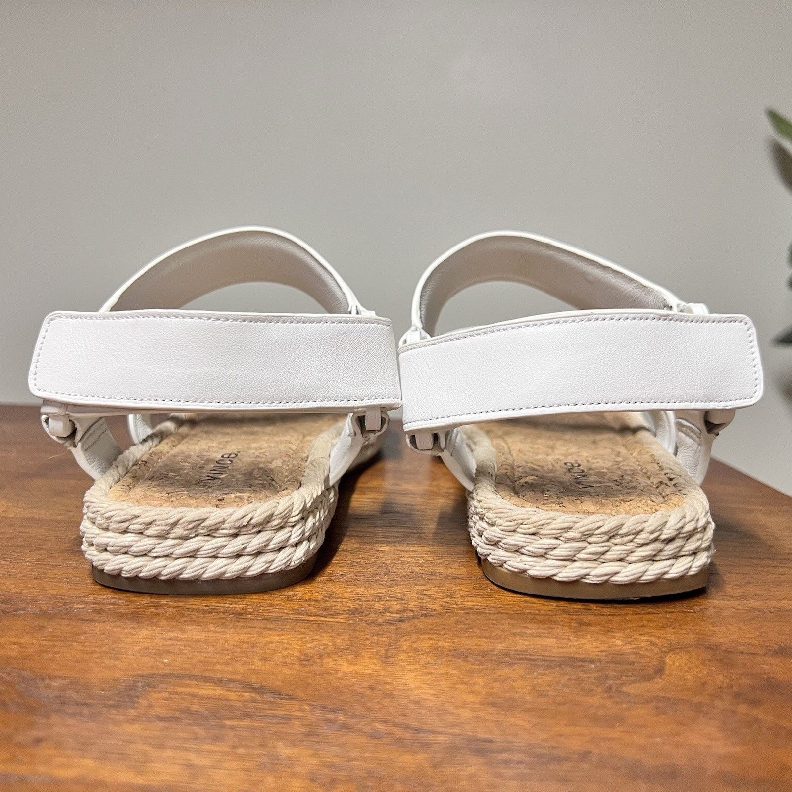 Other Vince Elian Leather Espadrille Sandal 6M White 36 EU Cork Size US 6 / IT 36 - 4 Thumbnail
