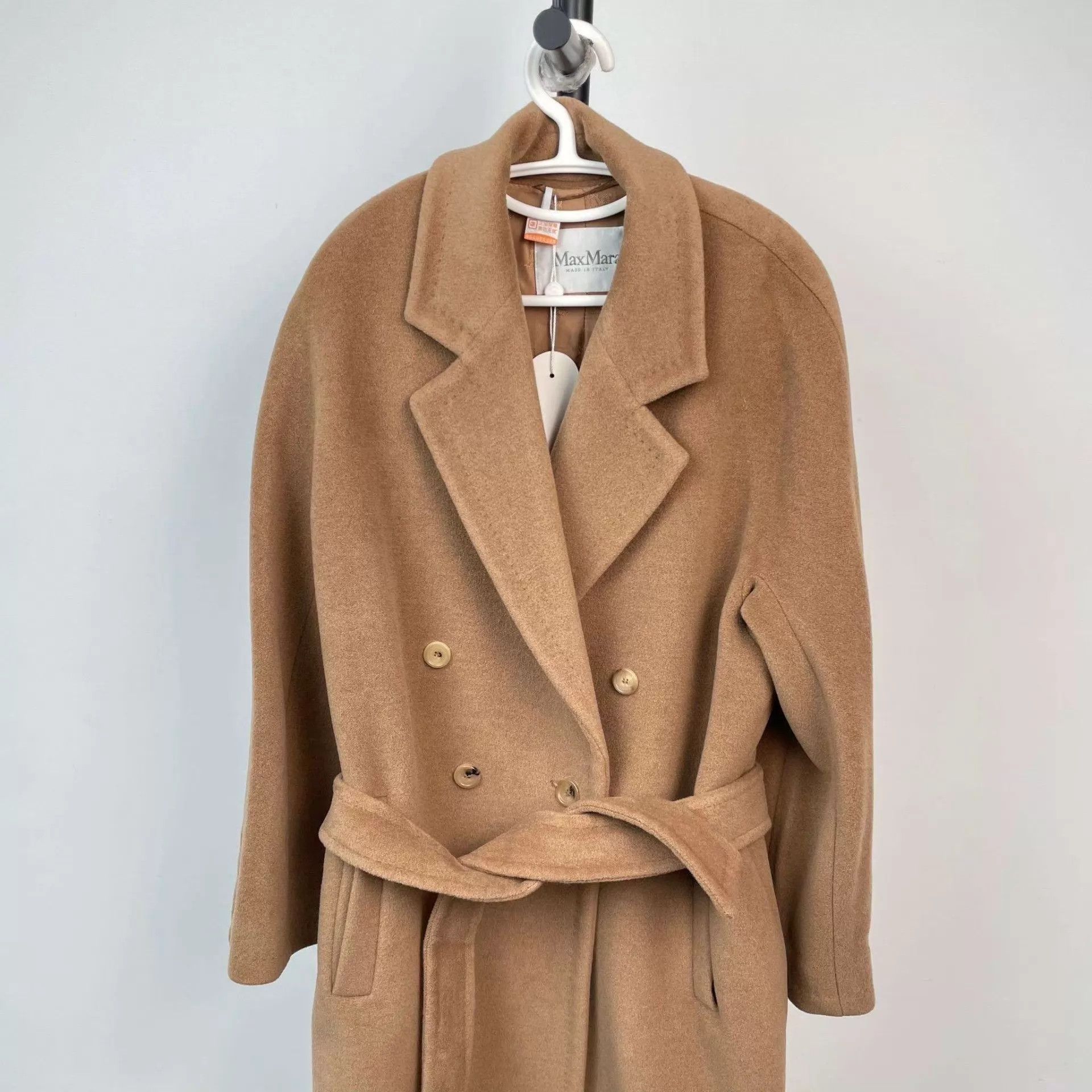 Max Mara Maxmara Women's Camel Hair Coat Camel 160/84A Size S / US 4 / IT 40 - 8 Thumbnail