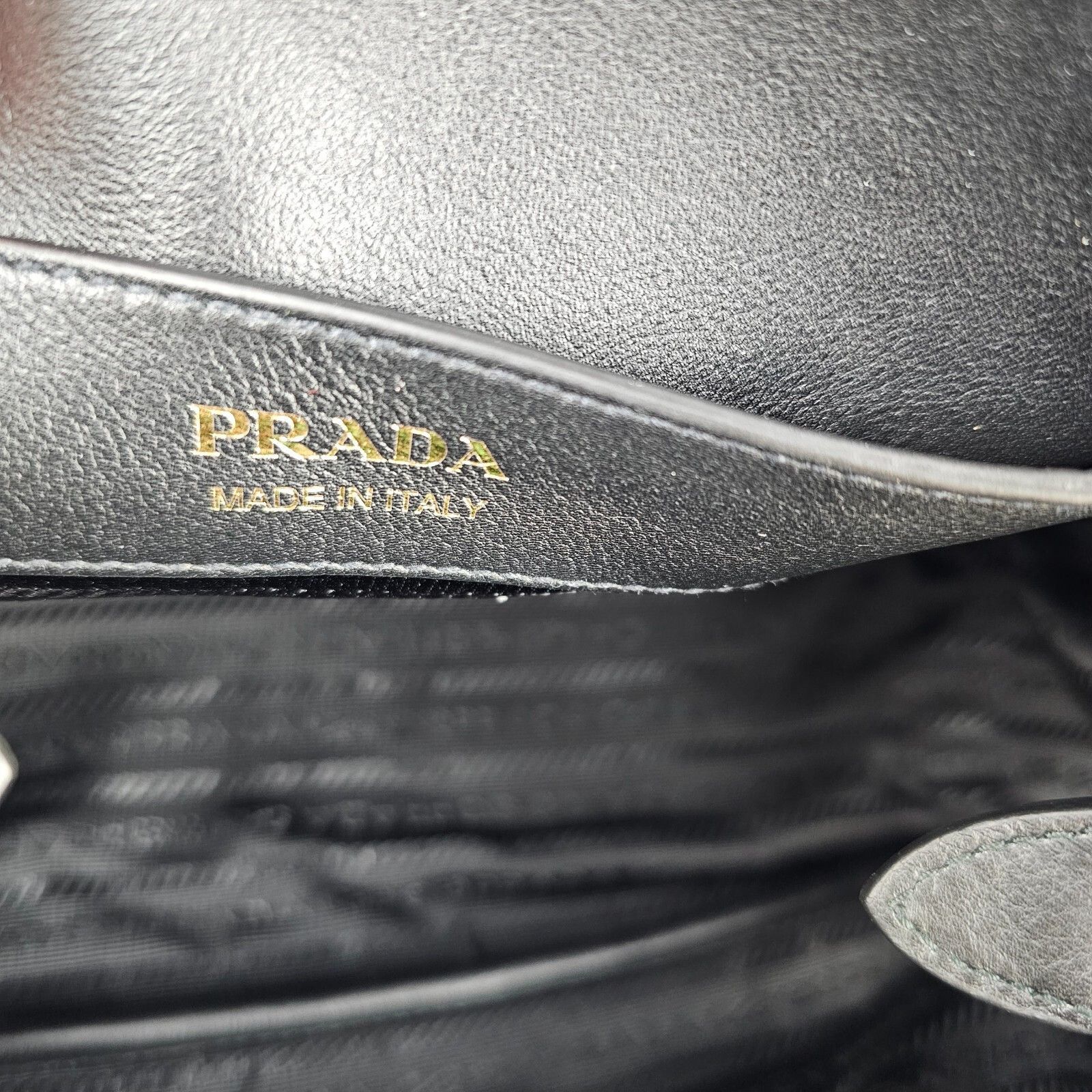 Prada PRADA $3150 Medium Black Leather Handbag New And Authentic Size ONE SIZE - 9 Thumbnail