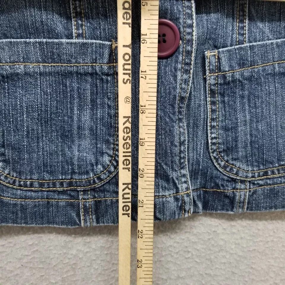 Other Papaya Jacket Womens Medium Blue Denim Pockets Casual Size M / US 6-8 / IT 42-44 - 6 Thumbnail