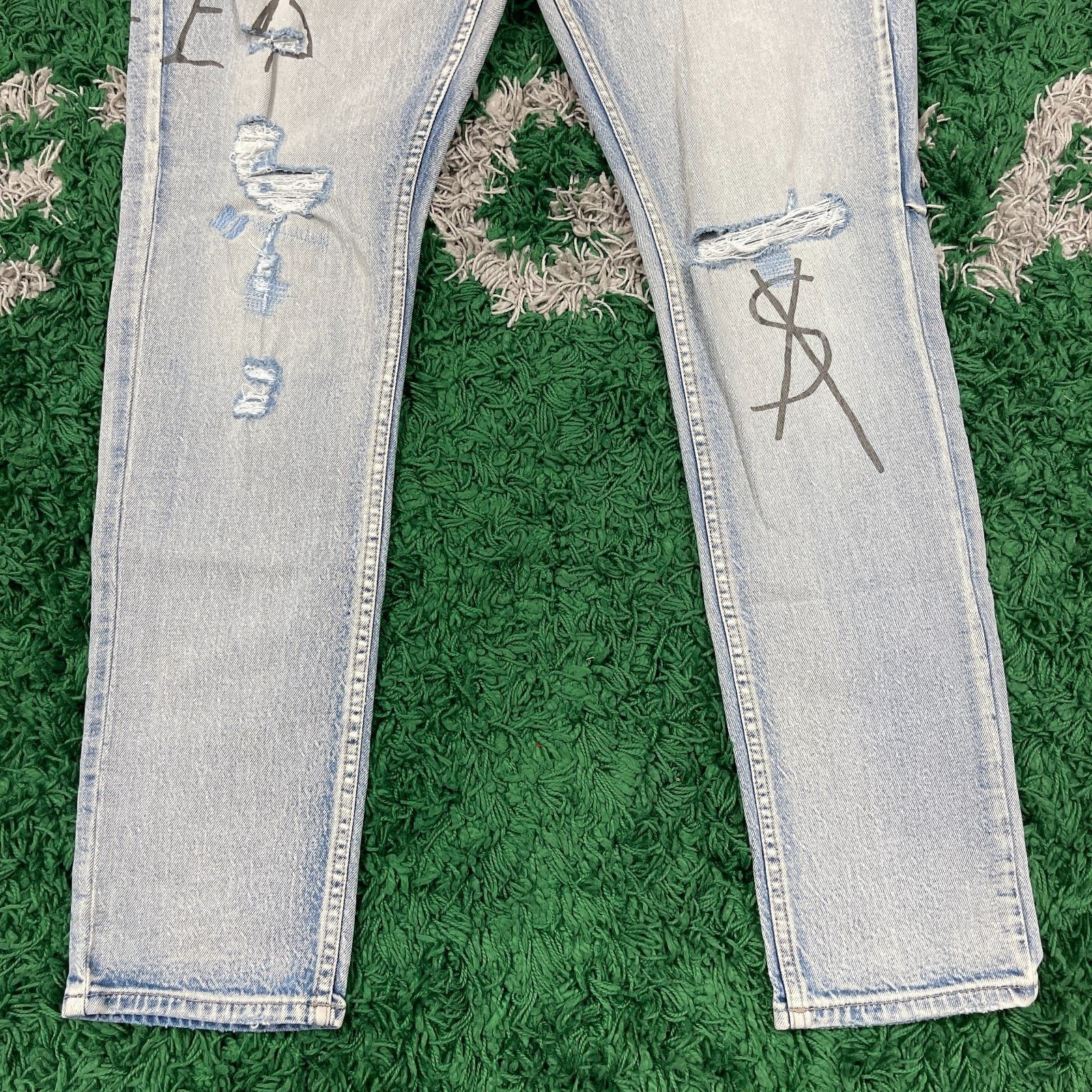 Ksubi Ksubi Chitch Washed Out Royalty Blue Denim Jeans Pants Size US 38 / EU 54 - 3 Thumbnail