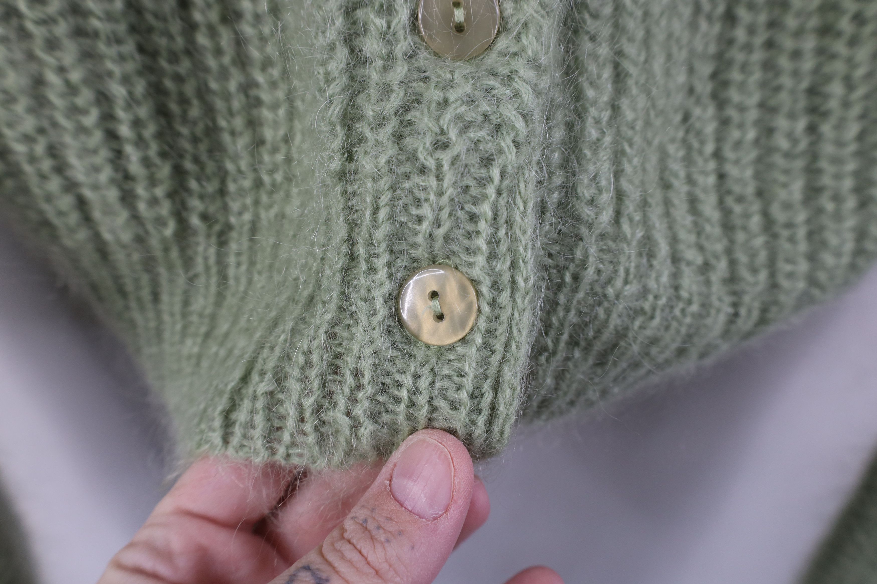 American Eagle Outfitters Vintage 90s Y2K American Eagle Mohair Cardigan Sweater Size L / US 10 / IT 46 - 4 Thumbnail