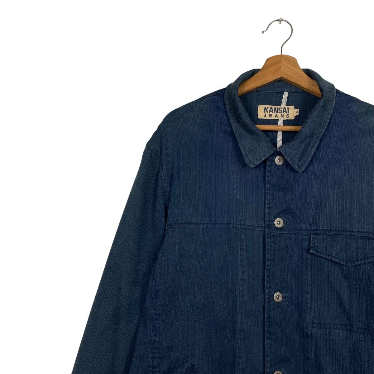 Kansai Yamamoto Kansai Yamamoto Blue Cotton Jacket Size US M / EU 48-50 / 2 - 6 Thumbnail