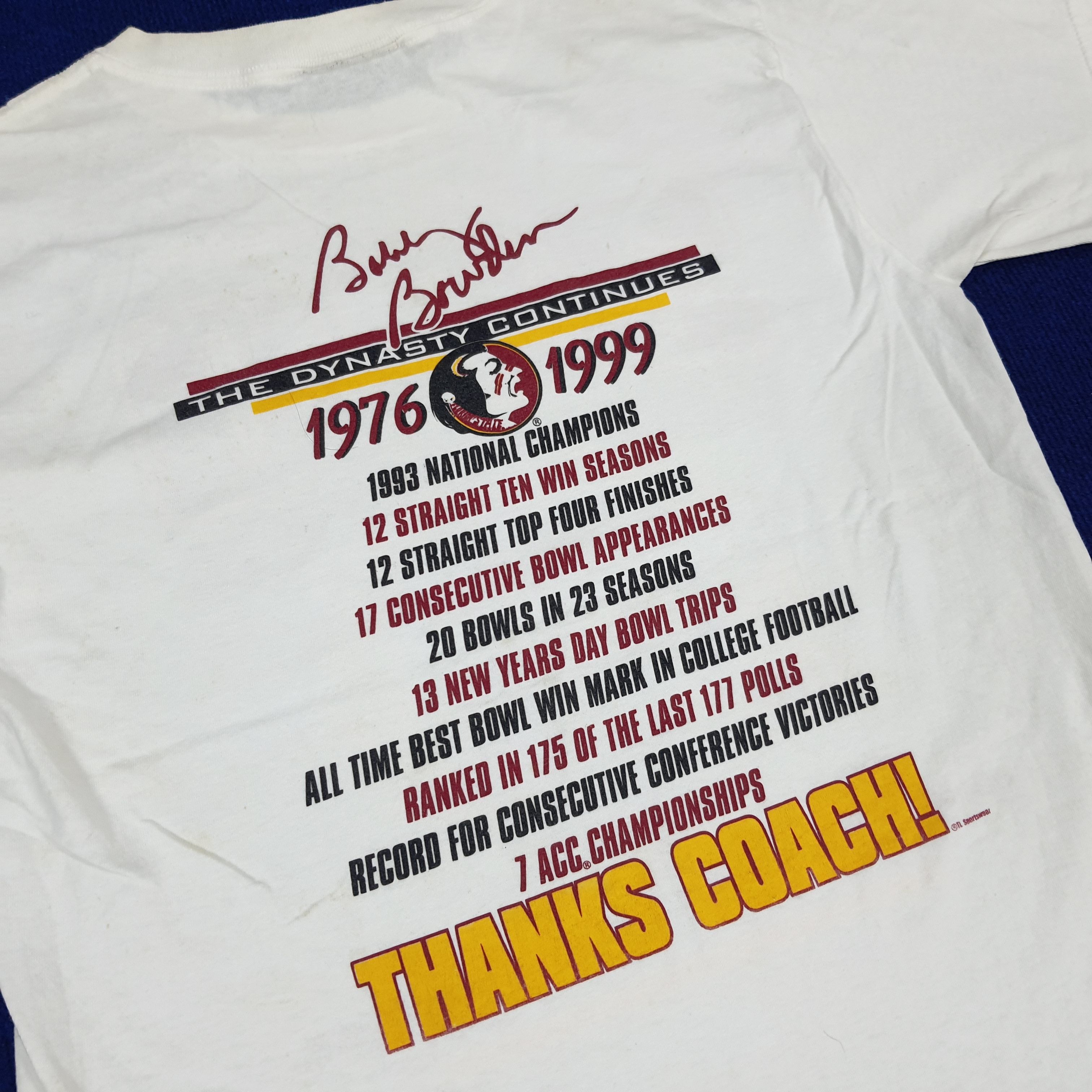 Vintage Vintage Bobby Bowben American Football Coach T-shirt Size US M / EU 48-50 / 2 - 5 Thumbnail