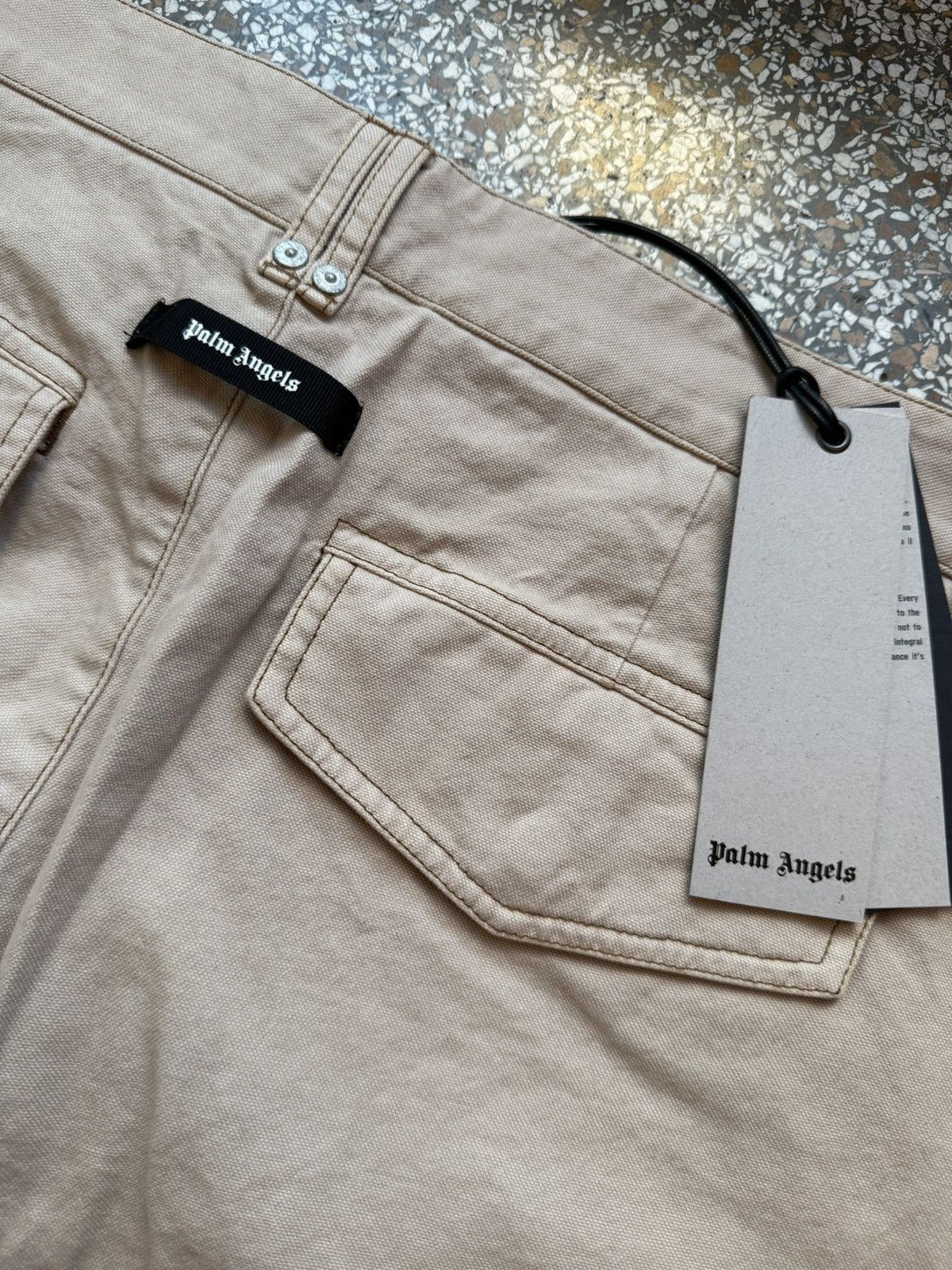 Palm Angels Palm Angels Slim Cotton Cargo Pants – Baggy Fit – Size EU52 Size US 36 / EU 52 - 5 Thumbnail