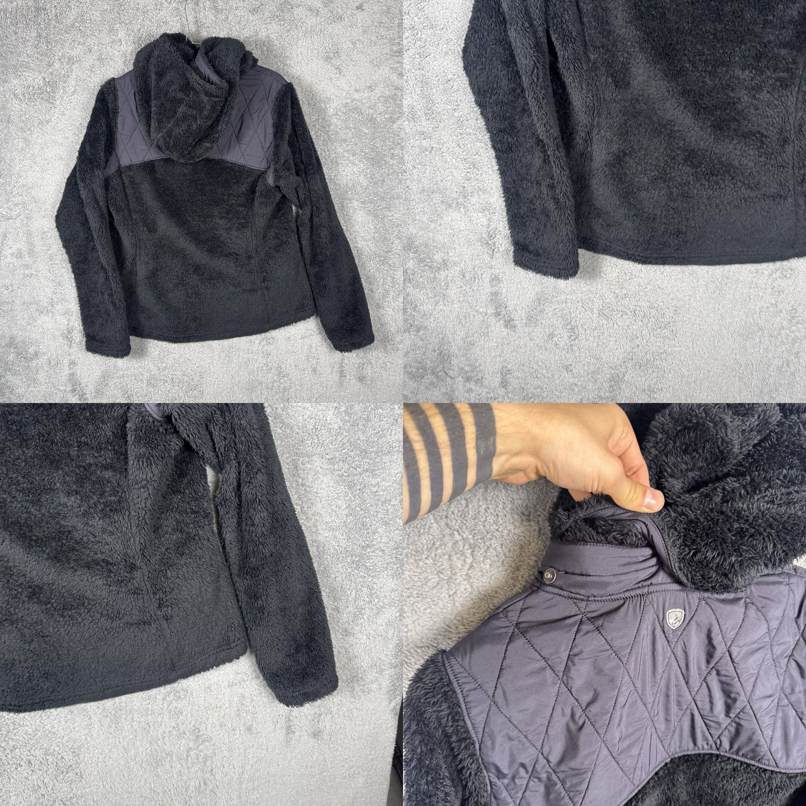 Vintage KUHL Prima Flight Hoody Jacket Women's M Fleece Fur Full Zip 4442 Outdoor Outdoor Size M / US 6-8 / IT 42-44 - 8 Thumbnail