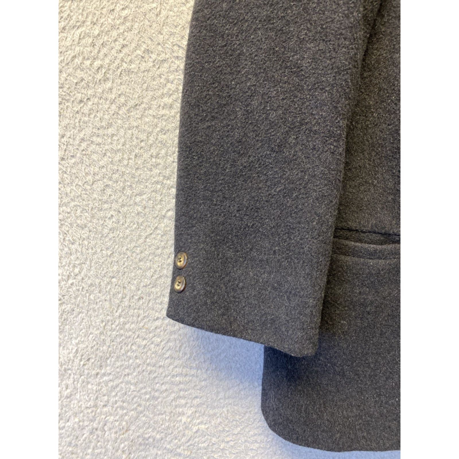 Gap GAP Peacoat Blazer Wool Blend Jacket Men’s Small Gray Coat Wool Blend Peacoat Blazer Size 36R - 2 Thumbnail