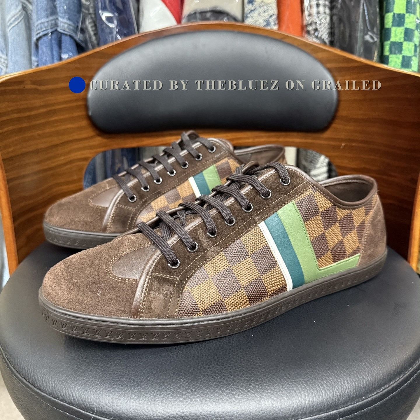 Louis Vuitton LV Classic Checkered Print Sneakers Size US 8.5 / EU 41-42 - 1 Thumbnail