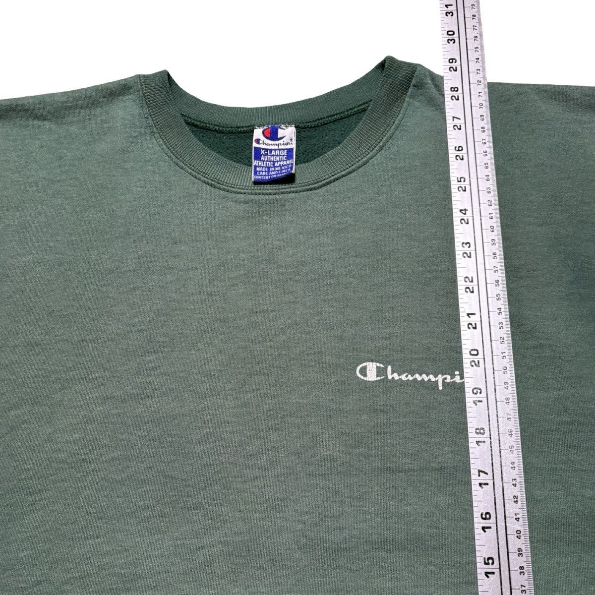 Champion Vintage 90s Champion Faded Forest Green Pullover Sweatshirt Size US XL / EU 56 / 4 - 6 Thumbnail