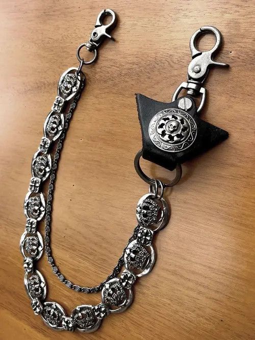 Jewelry Kuriyama x Haya Skull & Crown - Punk Grunge Chain Belt Size ONE SIZE - 2 Thumbnail