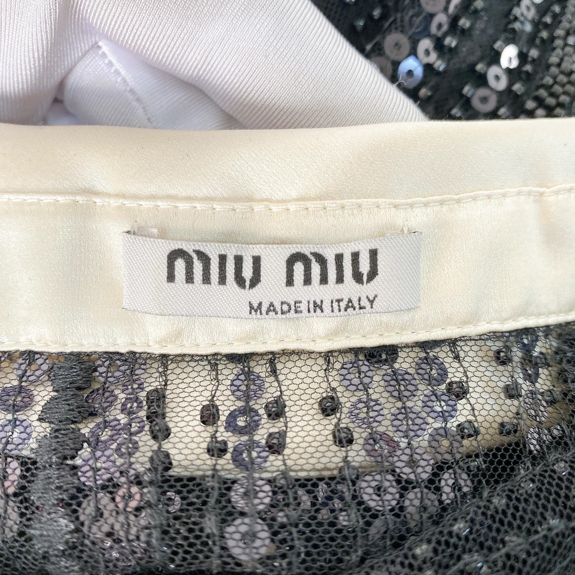 Miu Miu MIUMIU Black Sequin Jacket 40 Size S / US 4 / IT 40 - 7 Thumbnail