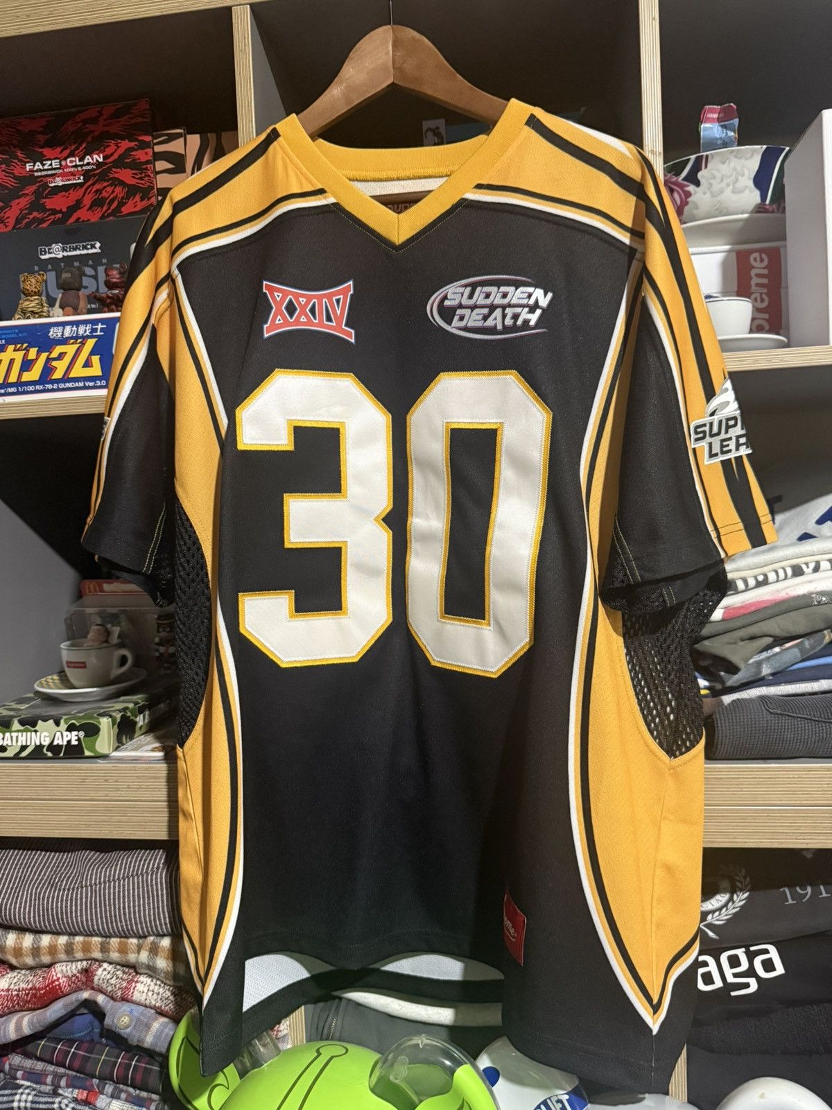 Supreme Supreme Black/Yellow Sudden Death Football Jersey Size US L / EU 52-54 / 3 - 3 Thumbnail