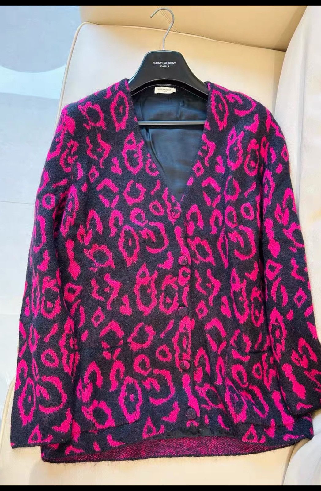 Saint Laurent Paris Saint Laurent Paris Mohair + Wool Cardigan Sweater Size US M / EU 48-50 / 2 - 1 Thumbnail