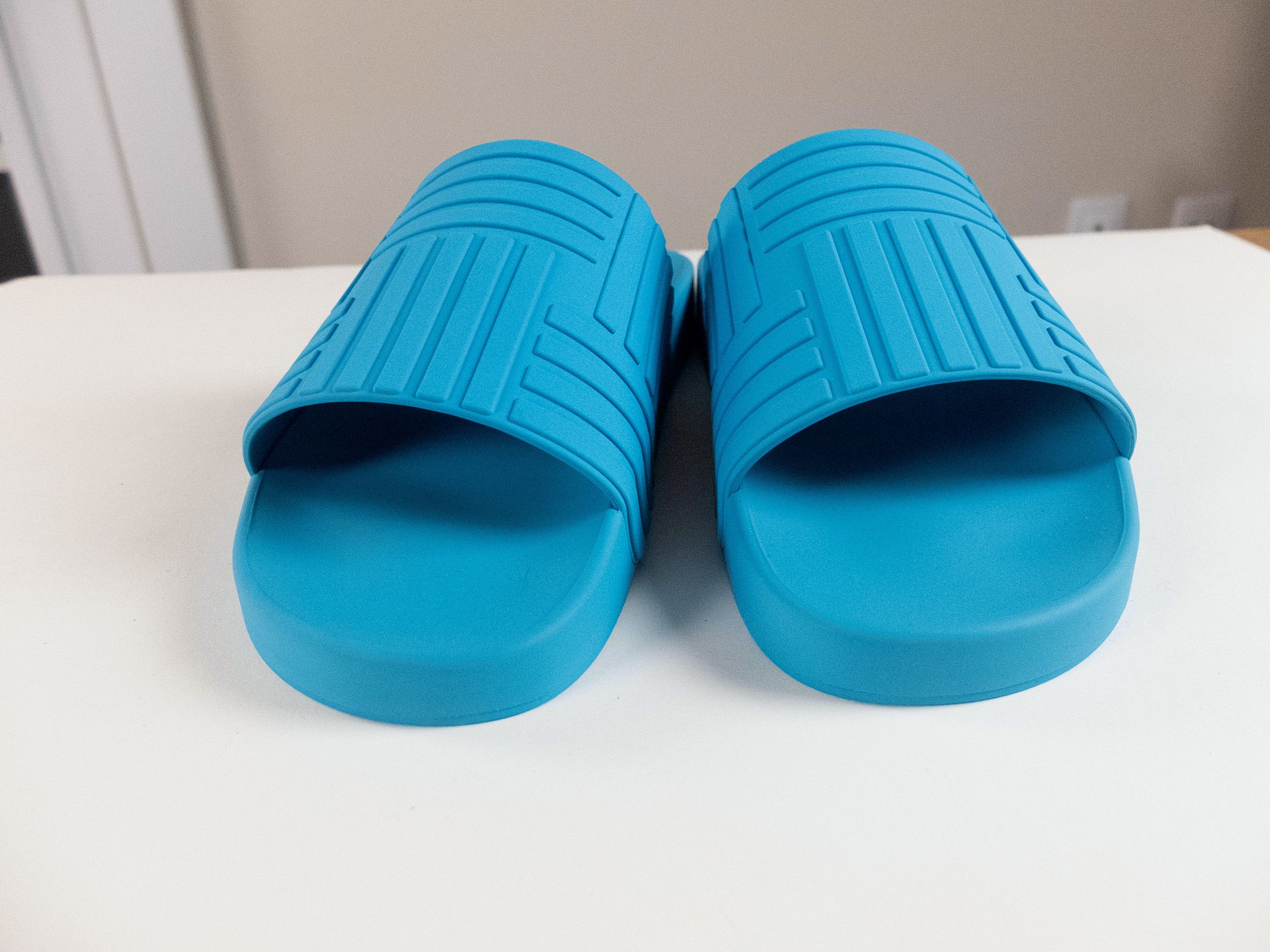 Bottega Veneta BOTTEGA VENETA Slides Amalfi blue rubber slide sandals 9 42 Size US 9 / EU 42 - 4 Thumbnail