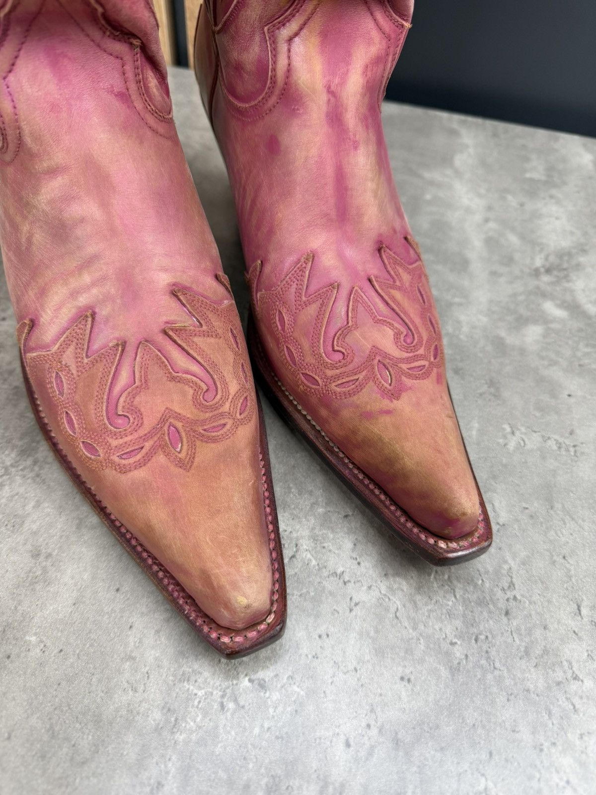 Sancho Boots Sancho Boots Custom Dyed Pink Western Cowboy Boots EU 41 Size US 11 / IT 41 - 3 Thumbnail