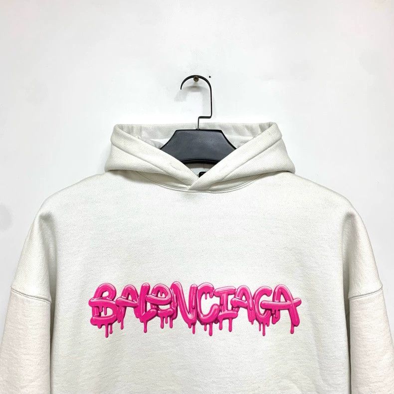 Balenciaga Balenciaga Pink logo hoodie Size US S / EU 44-46 / 1 - 3 Thumbnail