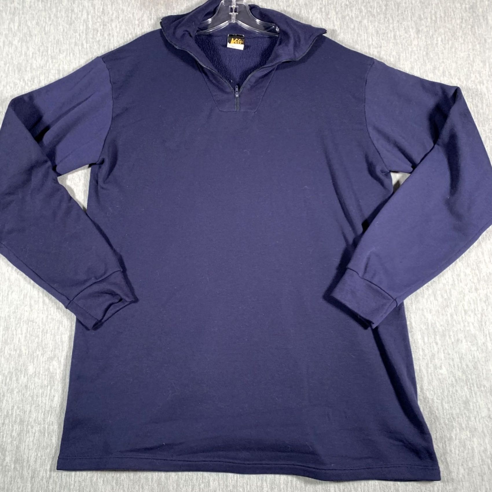 Vintage VINTAGE REI Pullover Mens XL Blue 1/4 Zip Fleece Waffle Knit Made USA 90s Size US XL / EU 56 / 4 - 3 Thumbnail