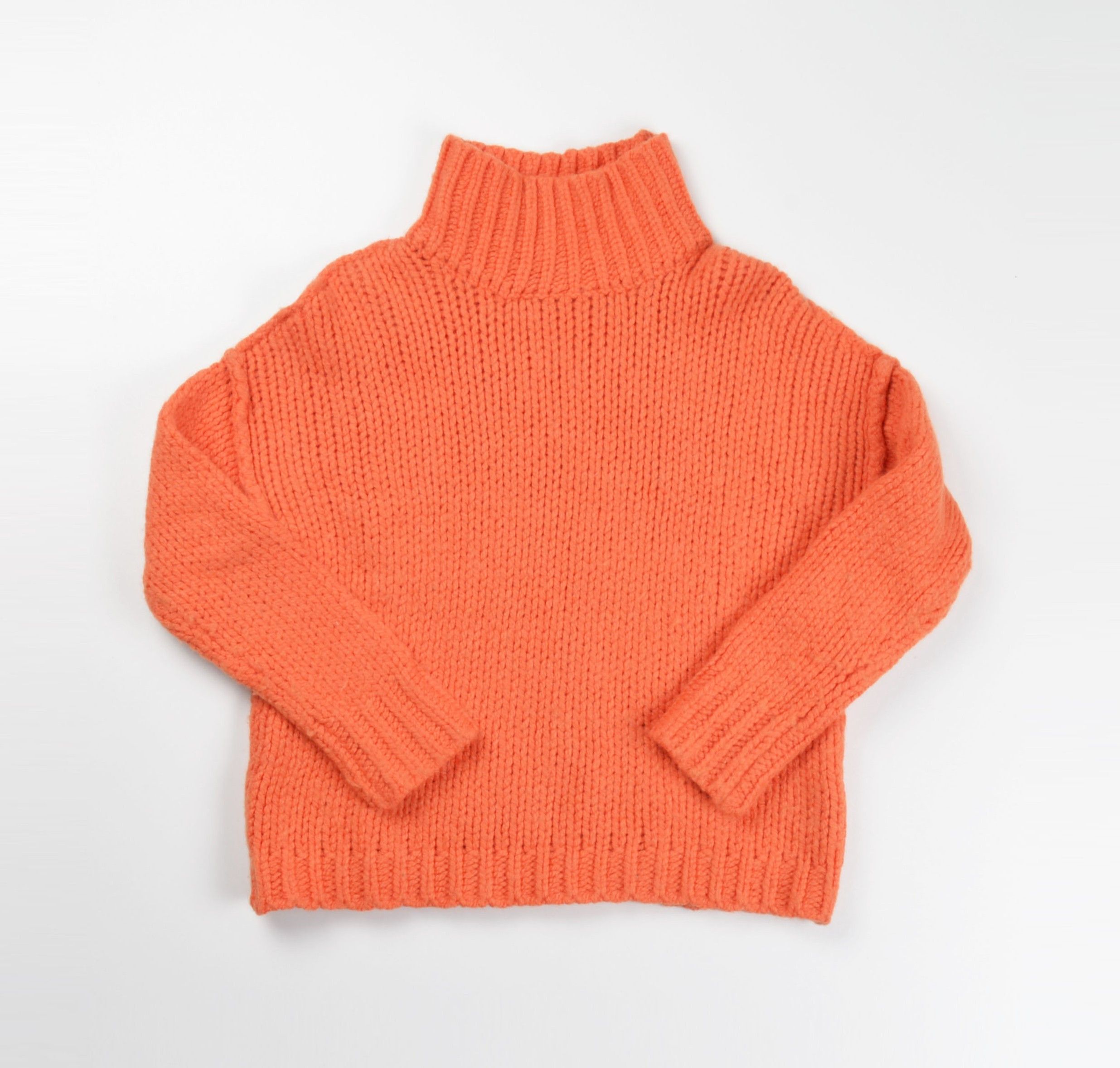 Hugo Boss Hugo Boss Wool Alpaca Orange Chunky Knit Turtleneck Sweater Size S / US 4 / IT 40 - 4 Thumbnail