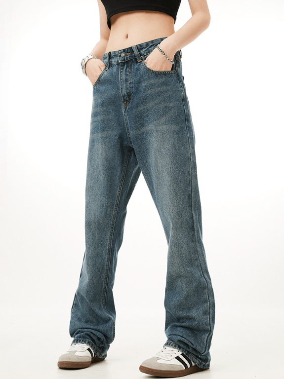 Japanese Brand × Jean American retro blue men's loose casual flared jeans Size US 32 / EU 48 - 2 Thumbnail