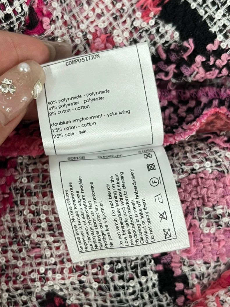 Chanel Chanel Series pink tweed plaid short sleeves Size XS / US 0-2 / IT 36-38 - 6 Thumbnail