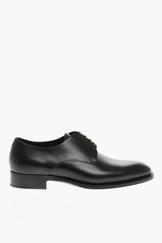 image of Saint Laurent Paris Og1Mm0524 Leather Derby Shoes In Black, Men's (Size 10)