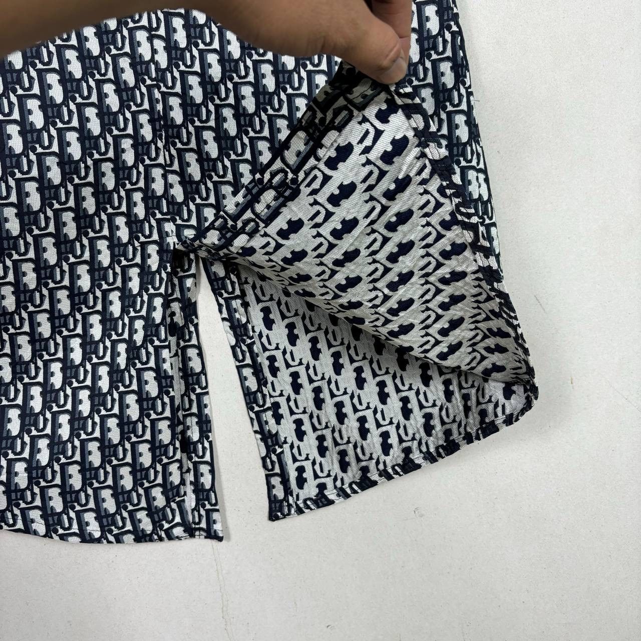 Christian Dior Monsieur Dior SS02 Oblique Monogram Skirt Blue Trotter John Galliano Size 25" / US 0 / IT 36 - 6 Thumbnail