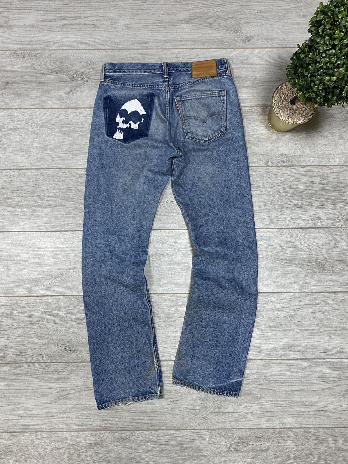 Levi's Levi’s 💀 vintage custom skull girls jeans Size US 32 / EU 48 - 8 Thumbnail