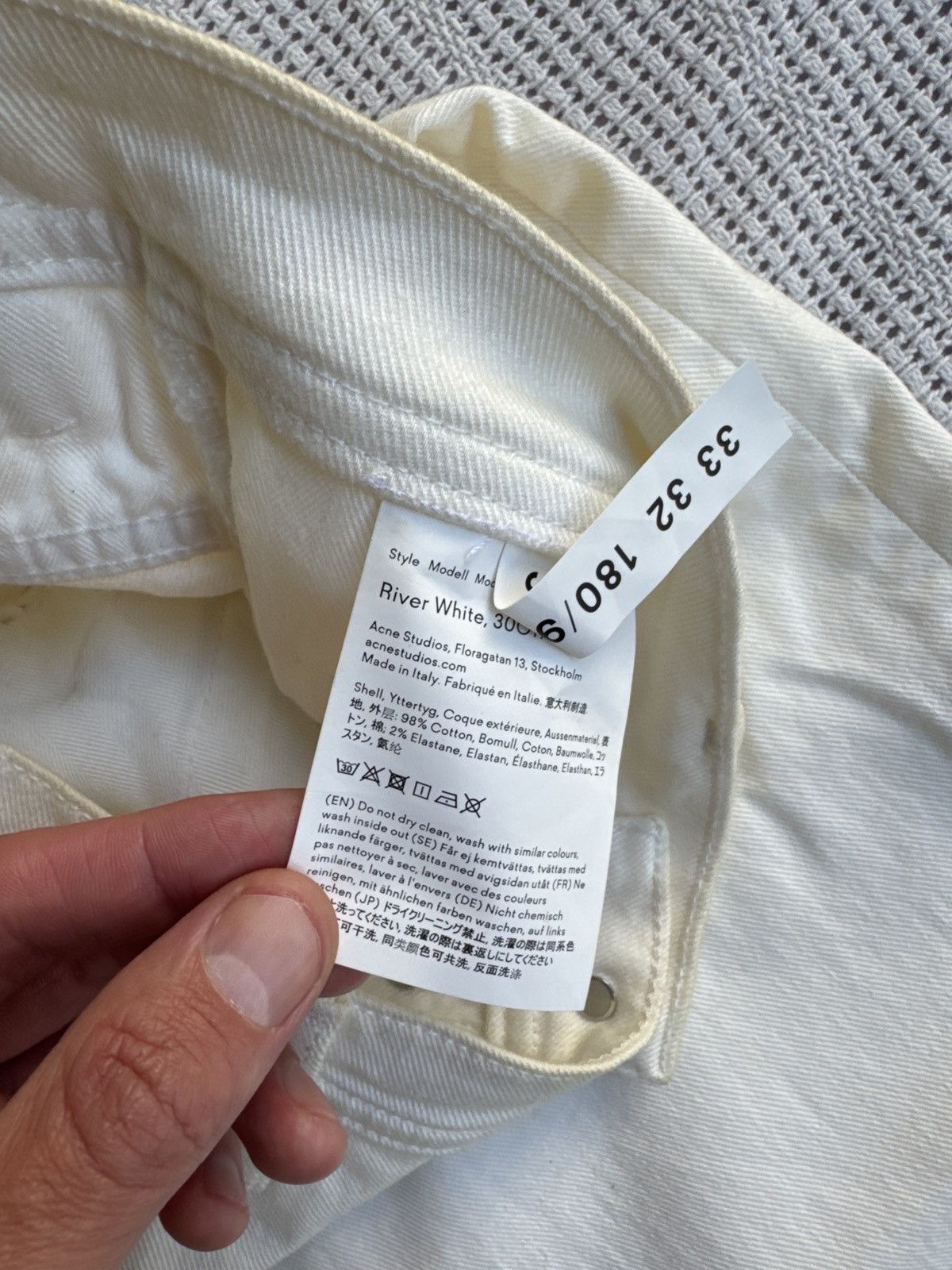 Acne Studios Acne Blå Kunst (33/32) River White Size US 33 - 3 Thumbnail