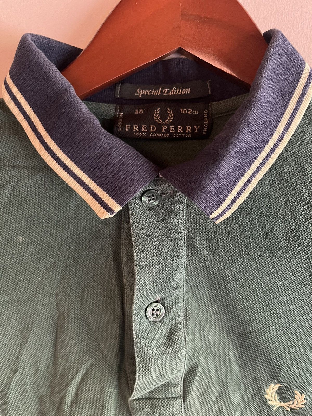 Fred Perry Fred Perry Polo “special edition” sz 40 green/blue/yellow Size US M / EU 48-50 / 2 - 3 Thumbnail