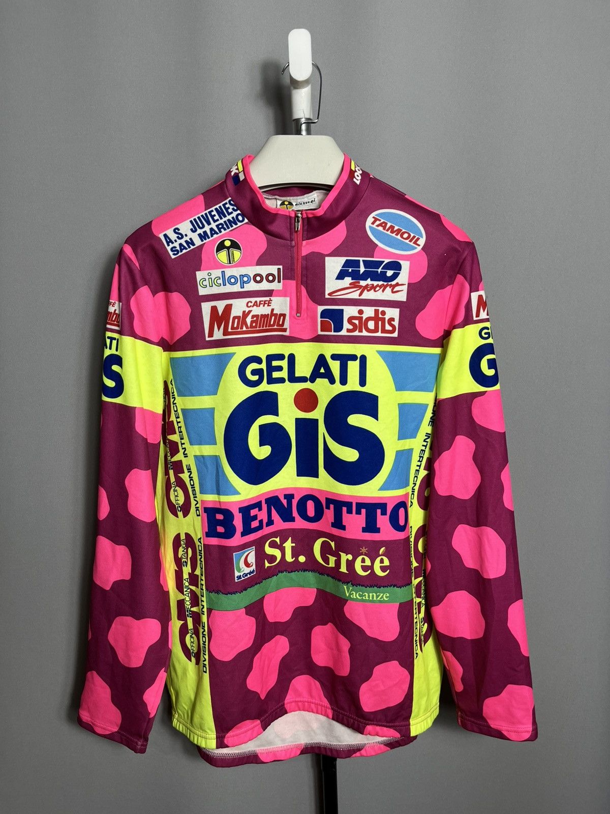 Other 1991 Gelati Gis Ballan Cycling Pro Team Jersey by Giessegi Size US XL / EU 56 / 4 - 1 Thumbnail