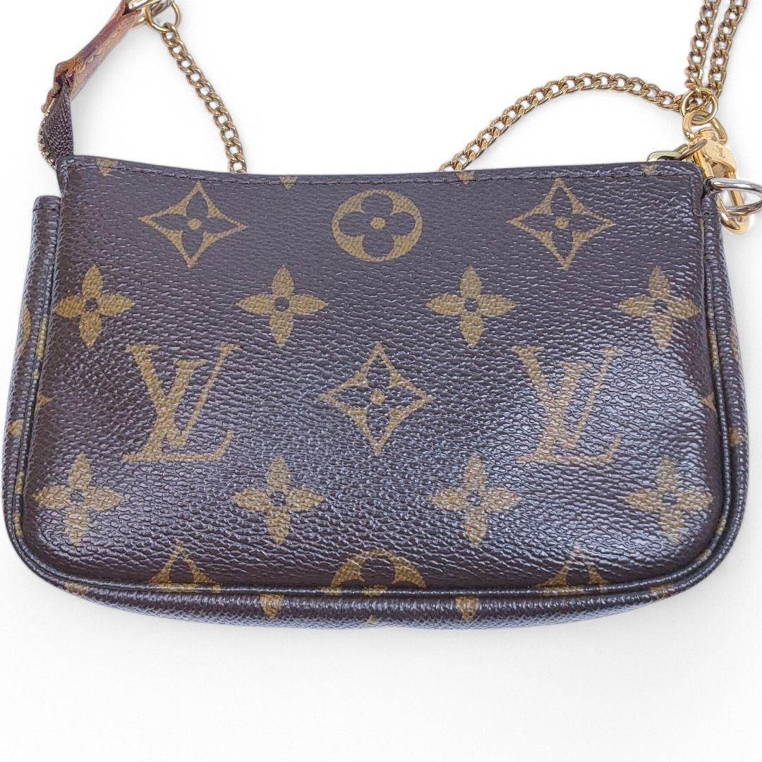 Louis Vuitton Louis Vuitton - Mini Pochette Chain Monogram LV Brown Size ONE SIZE - 2 Thumbnail