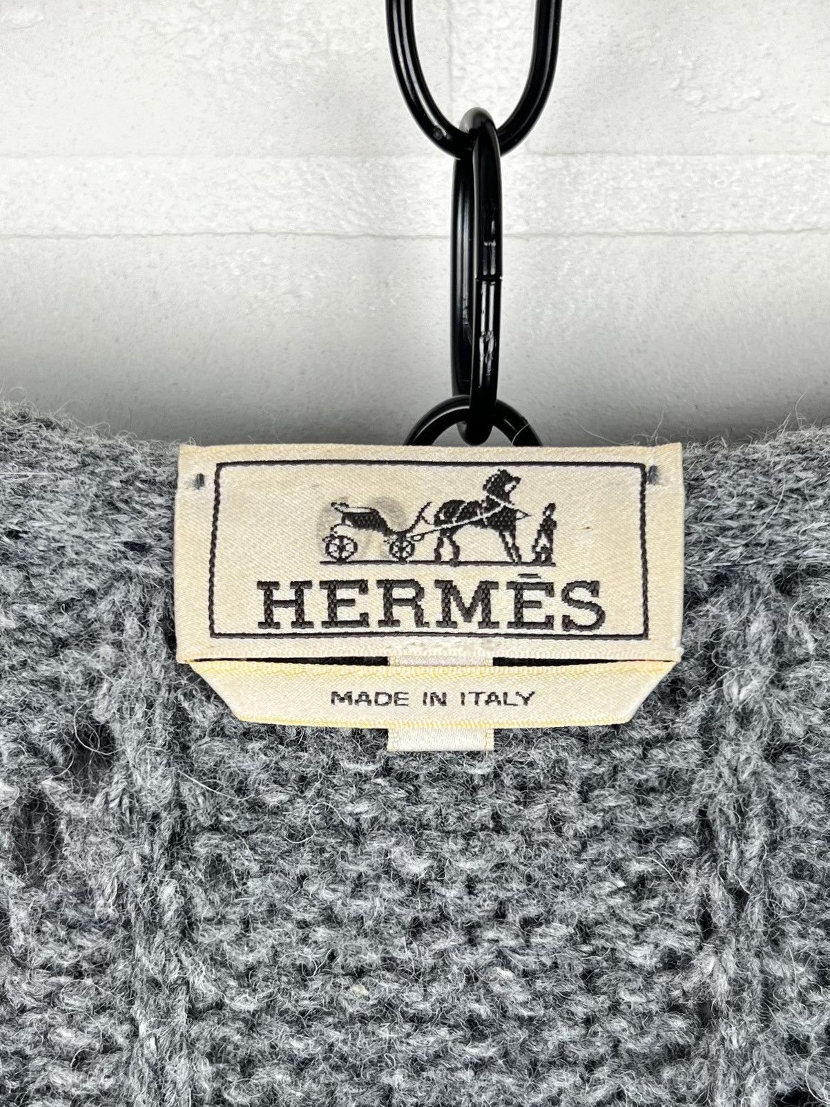 Hermes HERMES Sweater Hooded Wool Knit Mesh Pockets Gray Women's Size M / US 6-8 / IT 42-44 - 9 Thumbnail