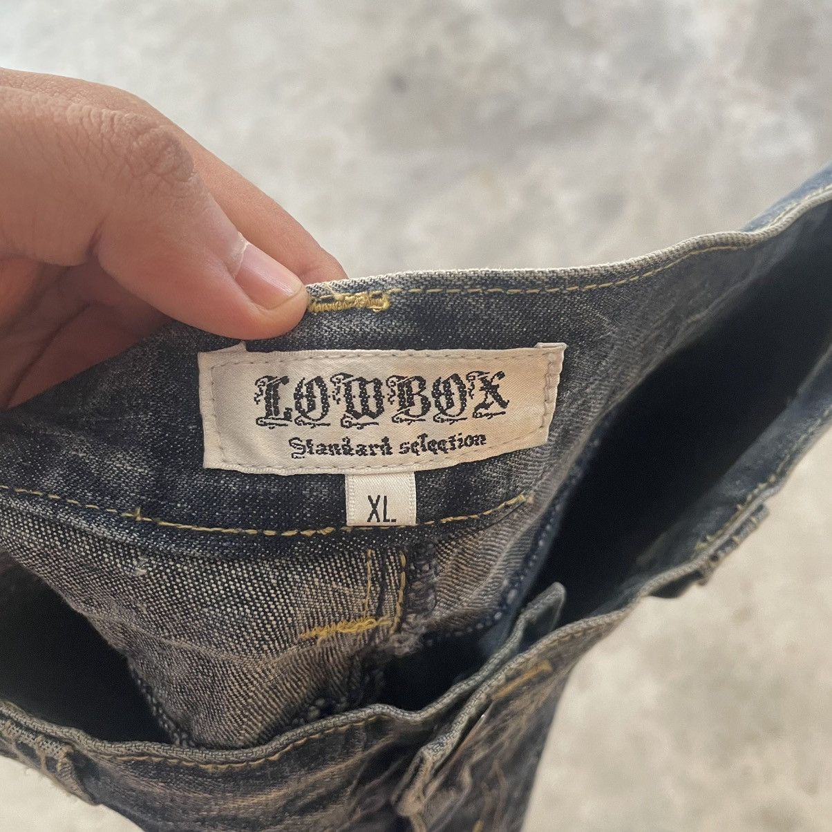 LOWBOX Vintage Lowbox Bondage Cargo Tactical Punk Flare Denim Size US 37 - 8 Thumbnail