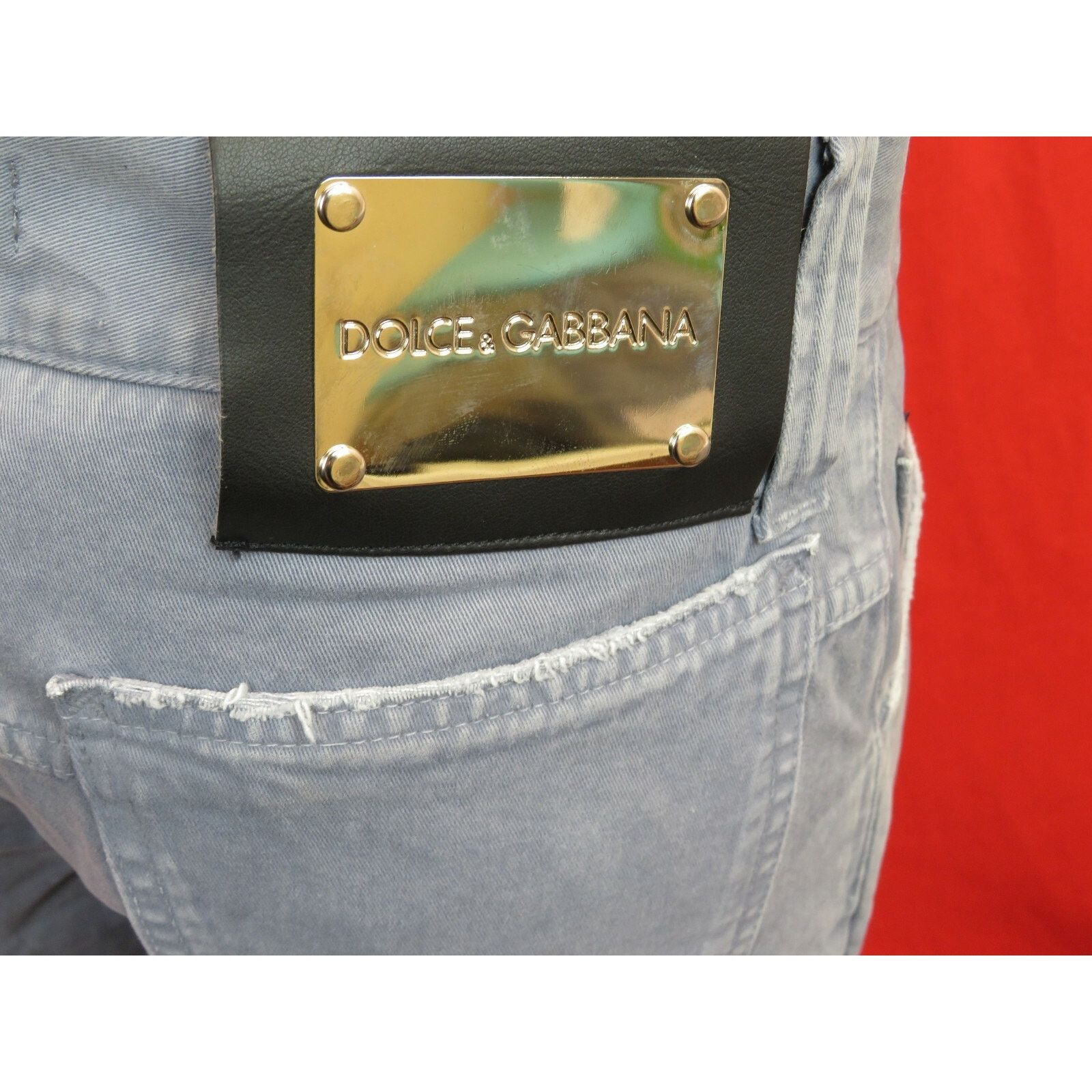 Dolce & Gabbana DOLCE GABBANA STRAIGHT LEG GRAY COTTON PANTS JEANS S ITALY Size 30" / US 8 / IT 44 - 3 Thumbnail