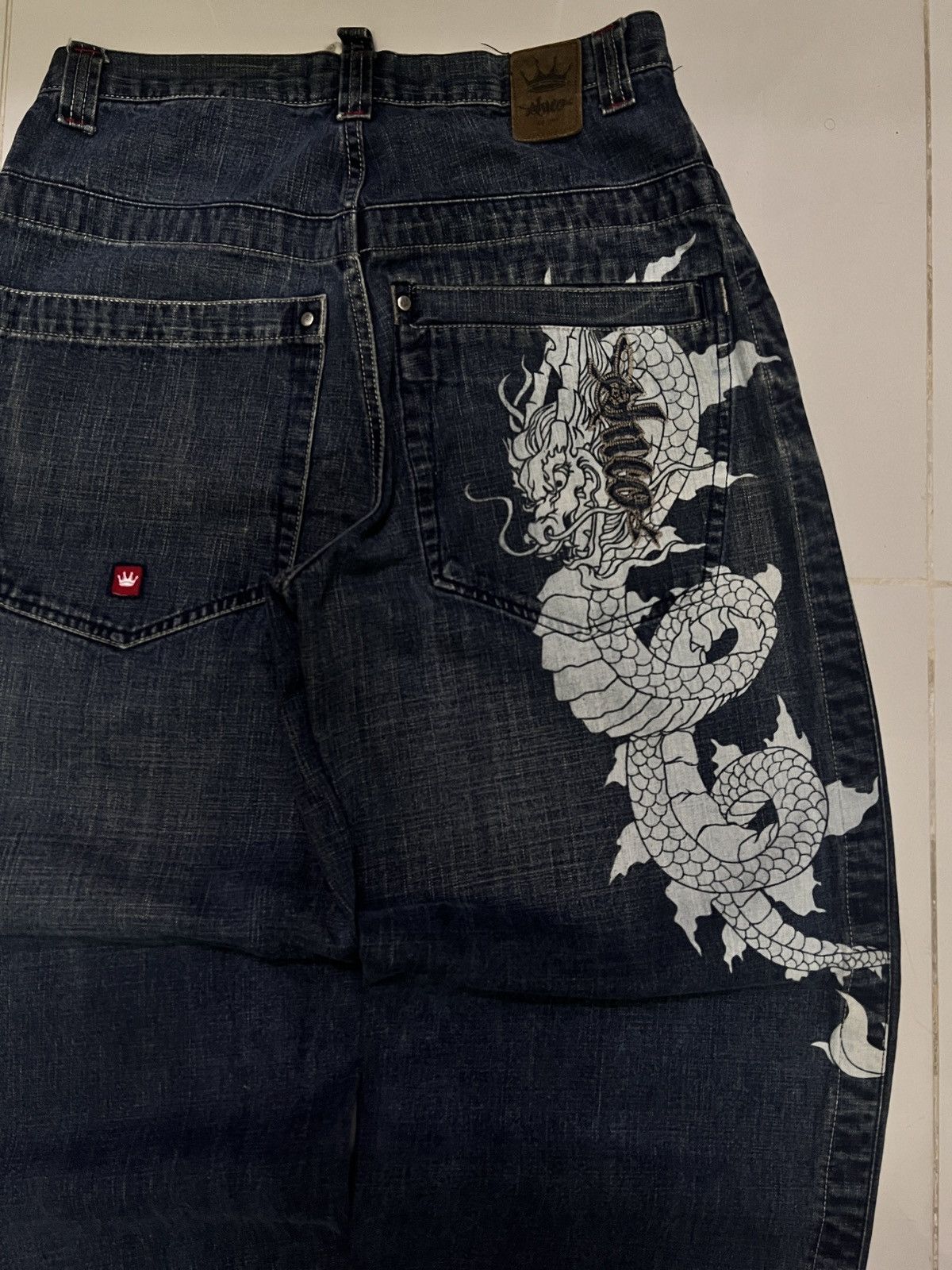 JNCO Vintage JNCO Dragon Baggy Jeans Size US 32 / EU 48 - 2 Thumbnail