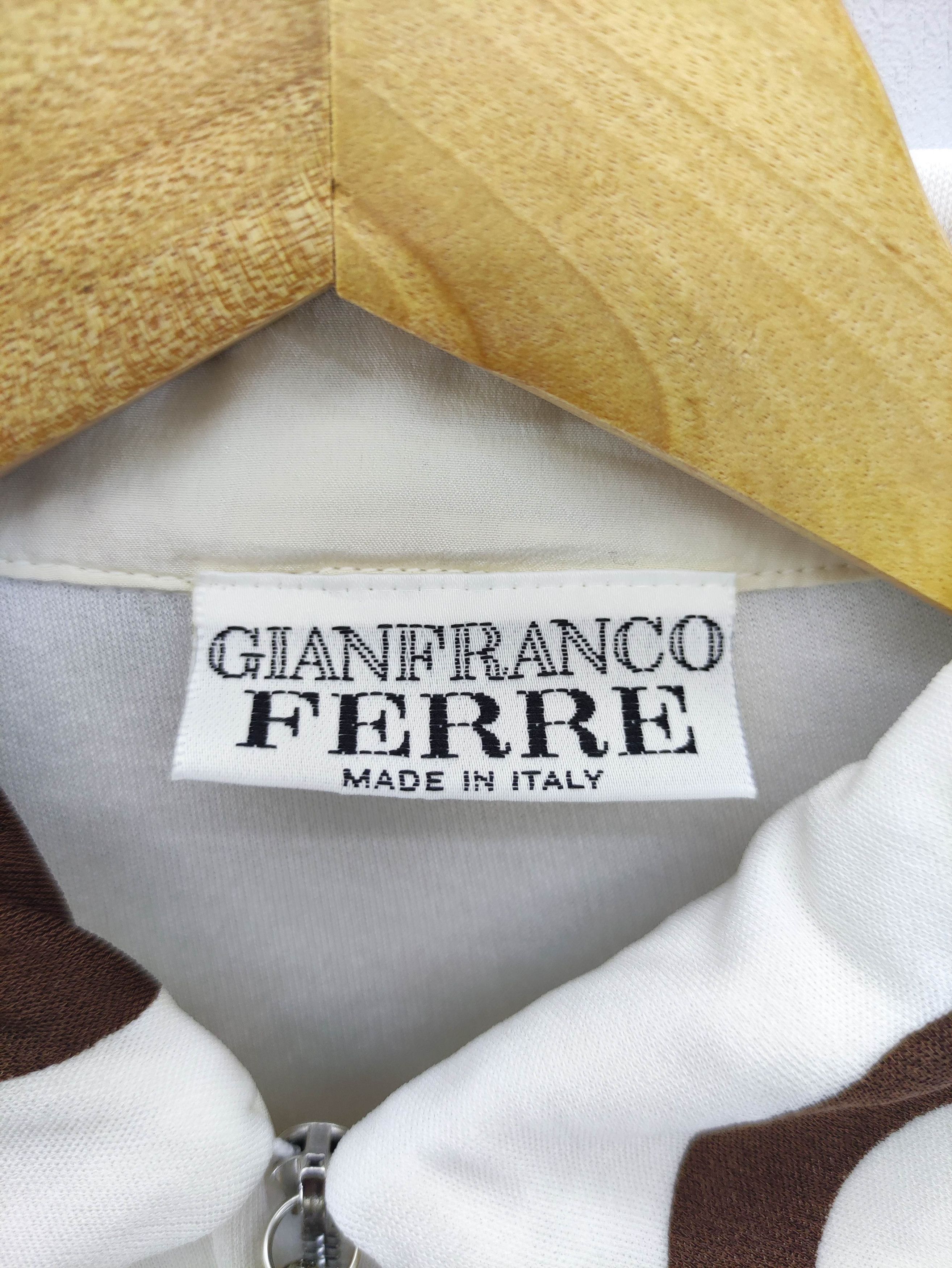 Gianfranco Ferre Vintage Gianfranco Shirt Full Print Half Zipper Size US L / EU 52-54 / 3 - 7 Thumbnail