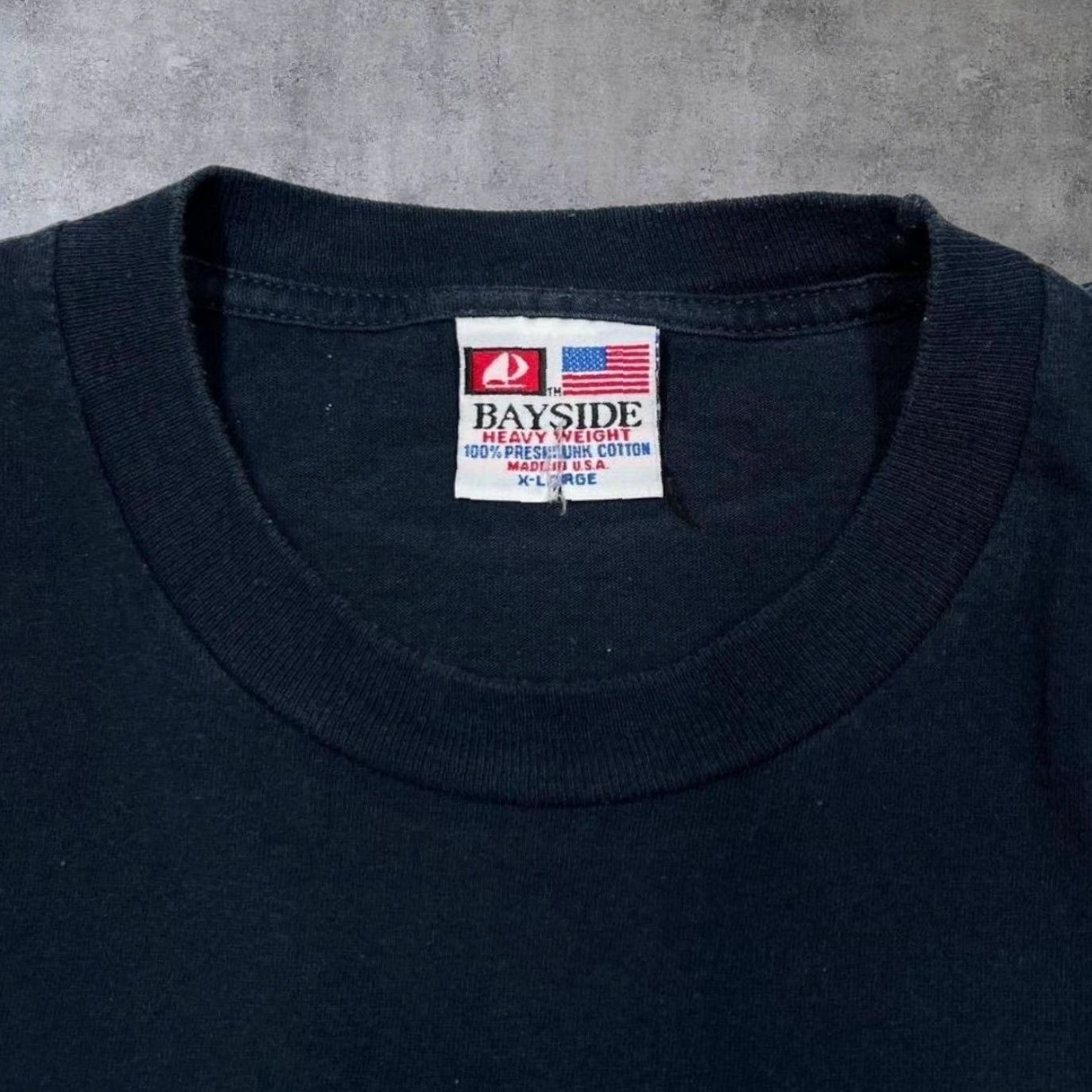 Vintage VINTAGE Bayside Orlando Florida Made In USA Souvenir Spellout Graphic T-Shirt XL Navy Mens Graphic Print USA Florida Front Back 90s Size US XL / EU 56 / 4 - 3 Thumbnail