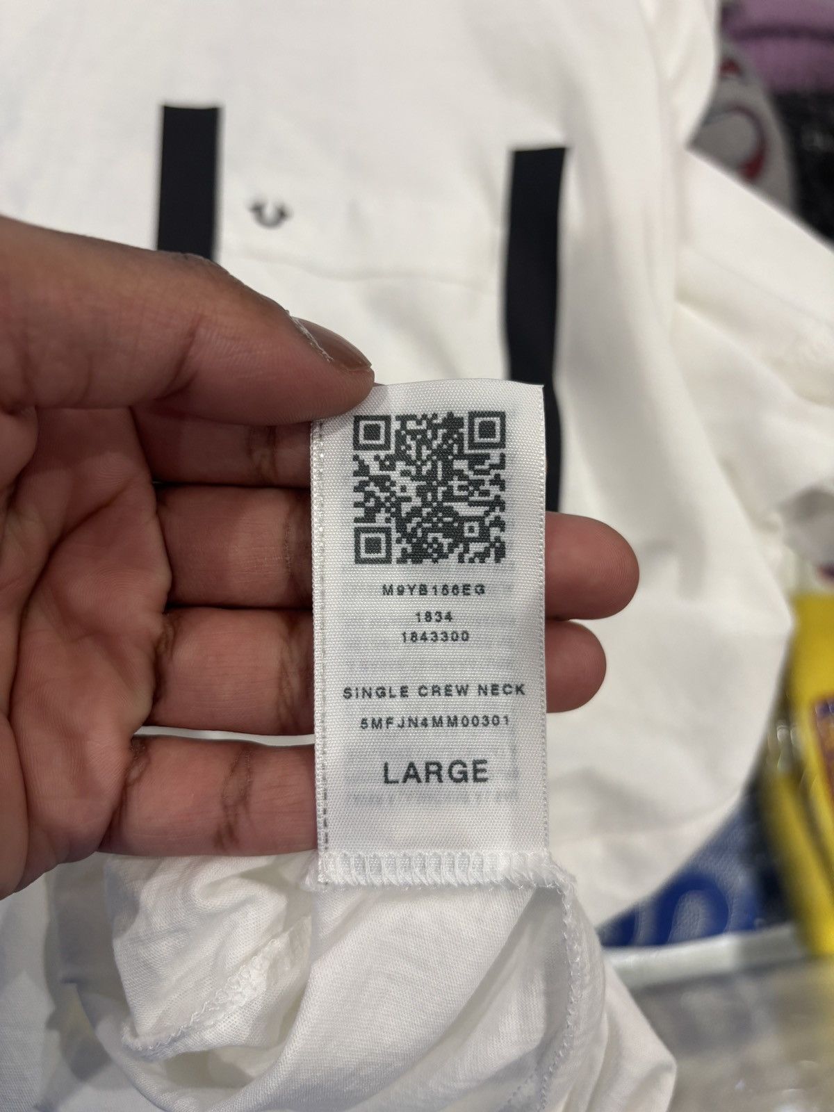 True Religion True Religion White Black Contrast Pocket Tee Size: L Size US L / EU 52-54 / 3 - 4 Thumbnail