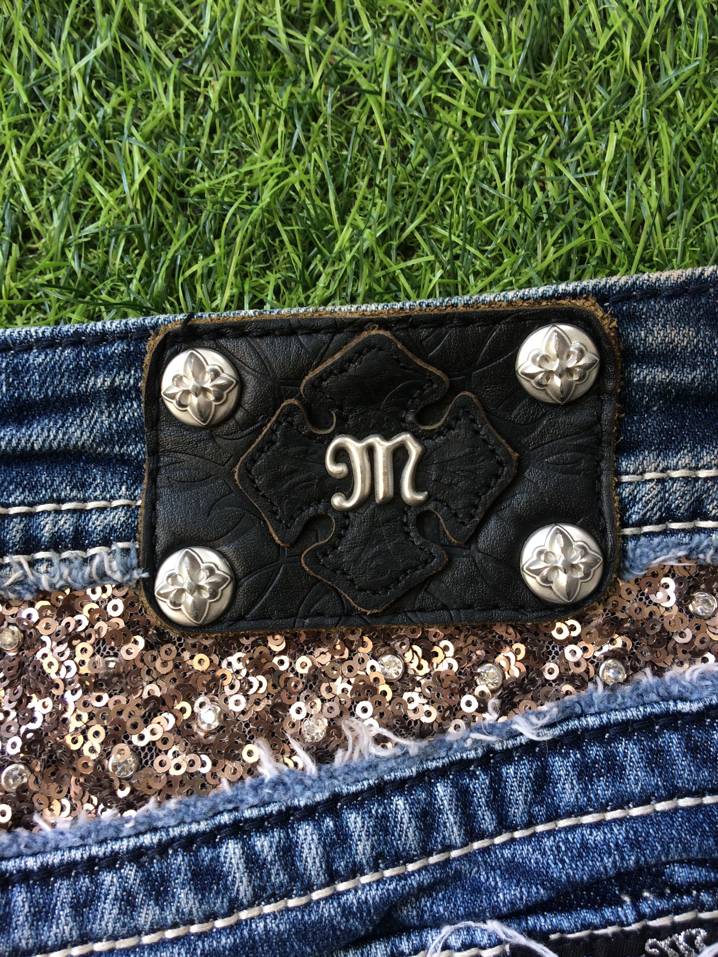 Designer × Jean × Miss Me Y2K Bootcut Denim Jeans D-646 Size 29" - 10 Thumbnail