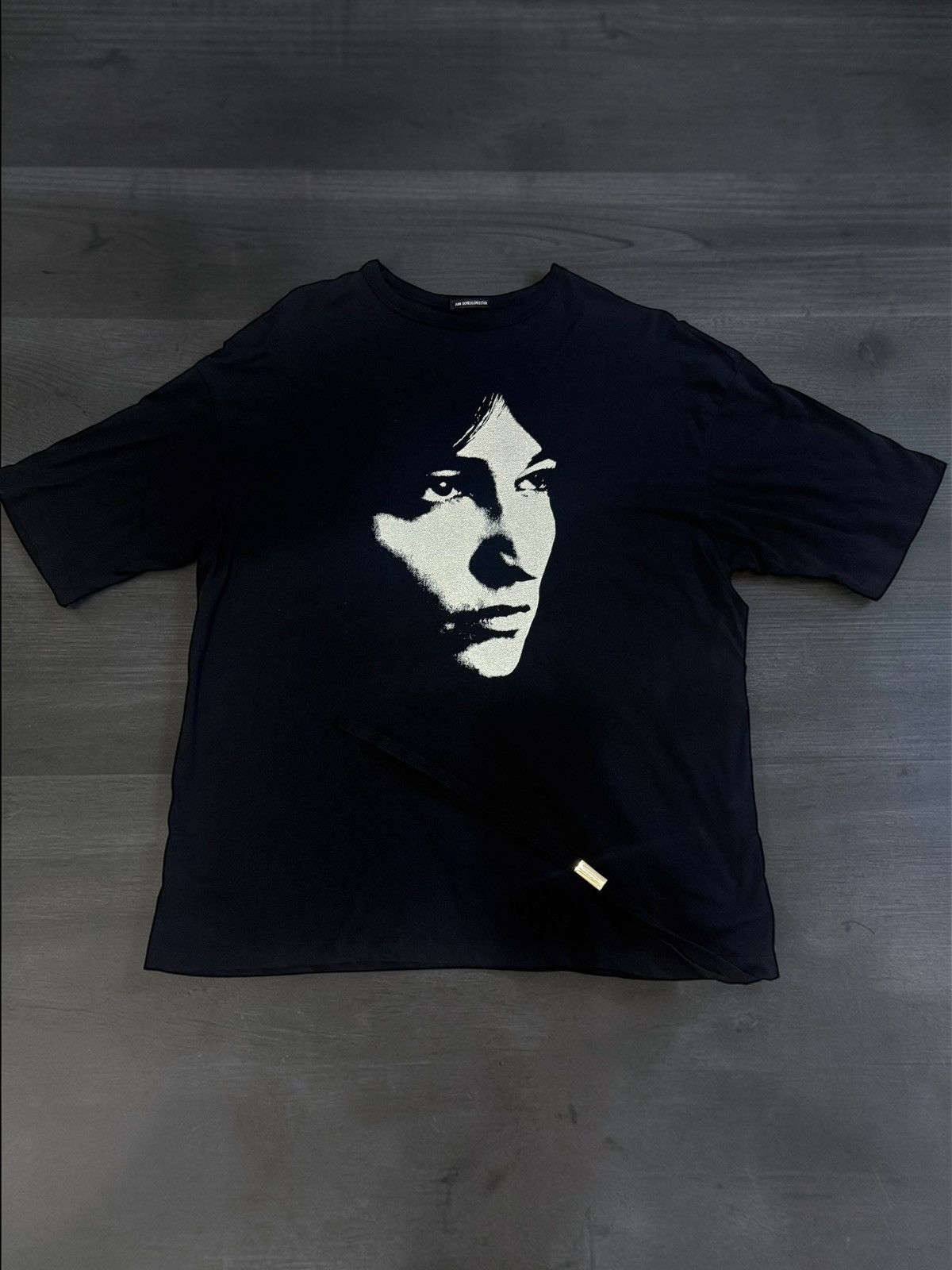Ann Demeulemeester Black Dieter October's Portrait T-Shirt
