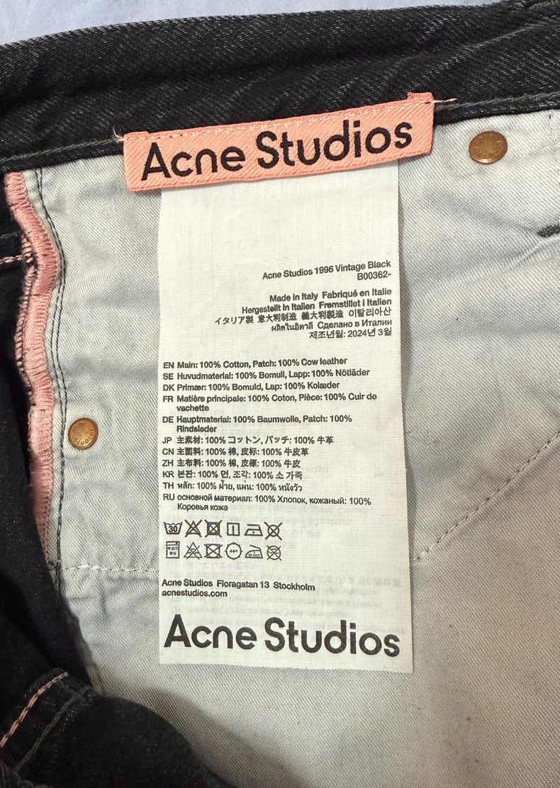 Acne Studios acne studios Black mid-waisted straight-leg jeans 2503-Next Size US 33 - 2 Thumbnail